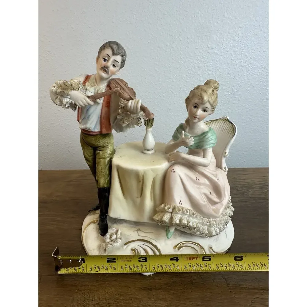 Lenwile Ardalt Violin Player Music Box Love Story Works Vintage Cottagecore